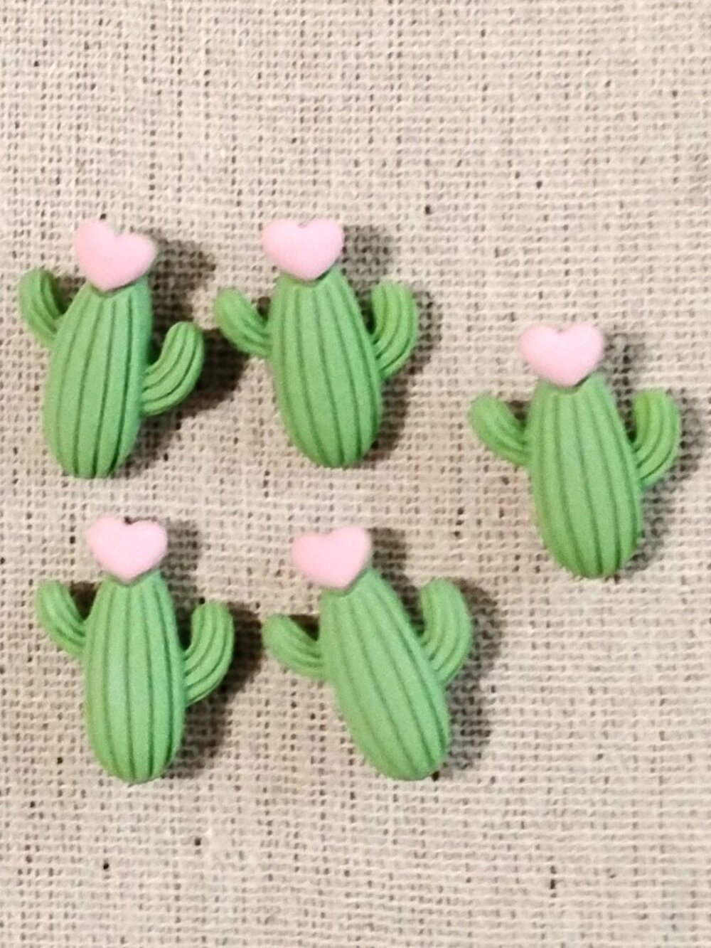5 Pcs Cute Love Cactus Decorative Bulletin Memo Cork Board Push Pins